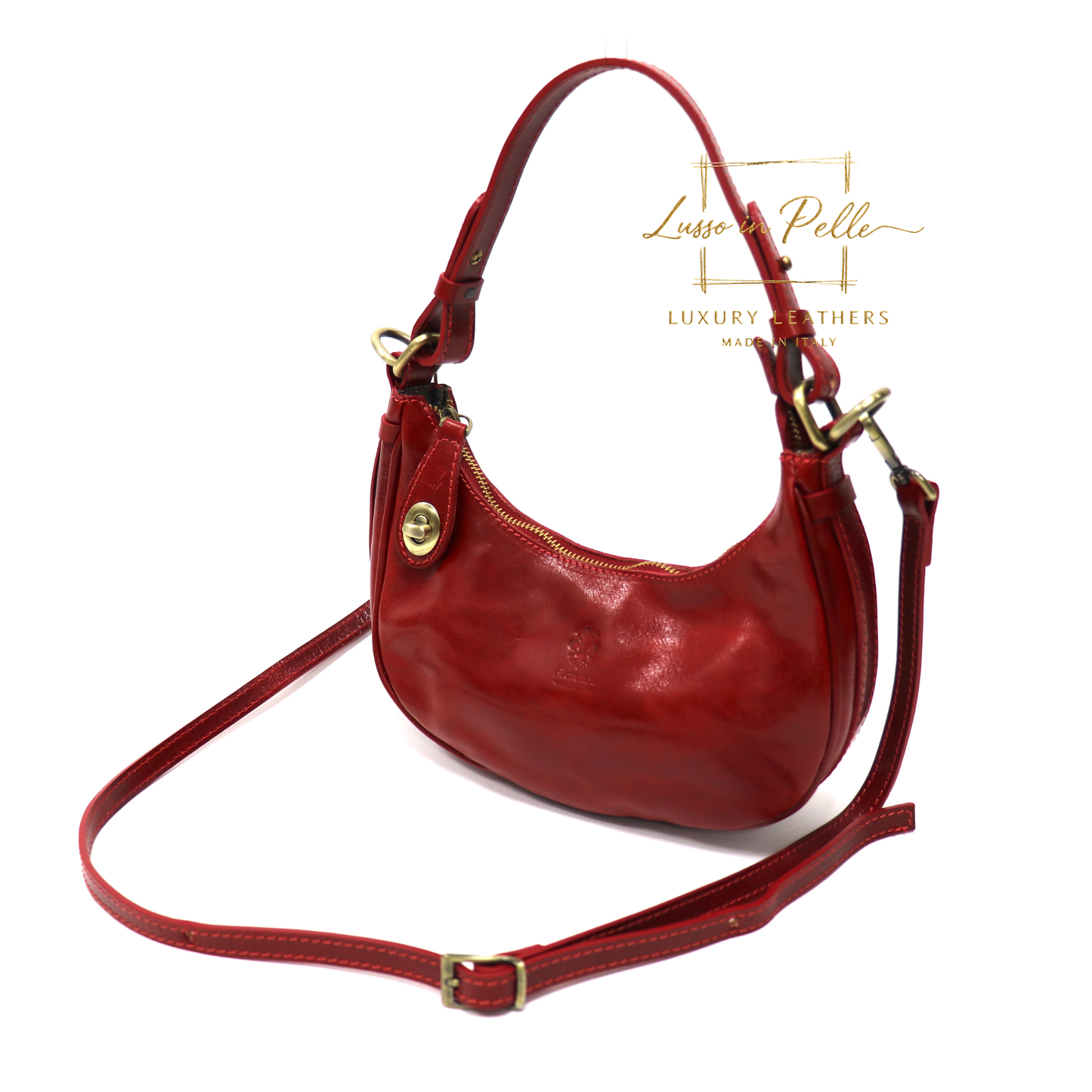 Florence Leather Shoulder/Crossbody Bag with Detachable and Adjustable Straps
