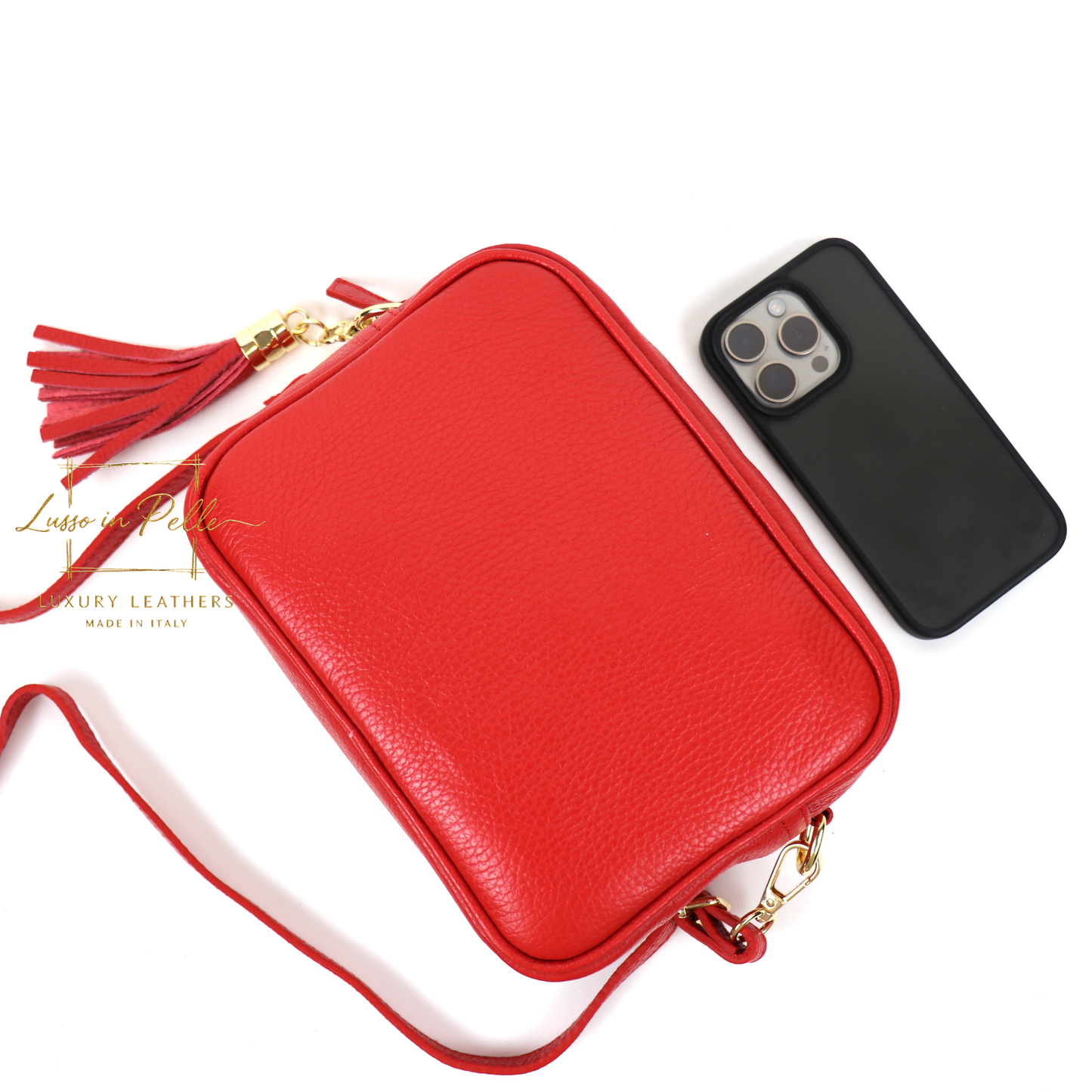 Sierra Genuine Italian Pebbled Leather Box Bag
