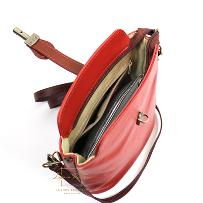 Vera Pelle Leather Crossbody Bag