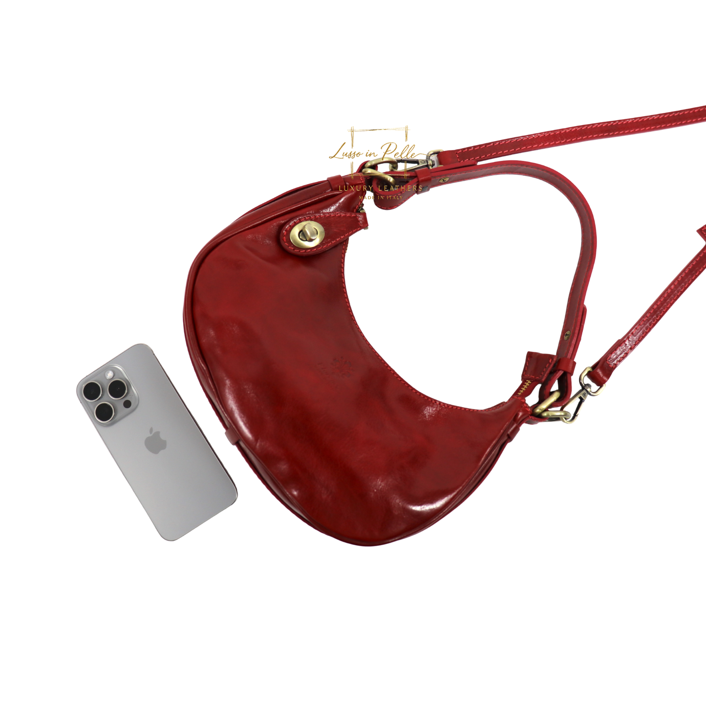 Florence Leather Shoulder/Crossbody Bag with Detachable and Adjustable Straps