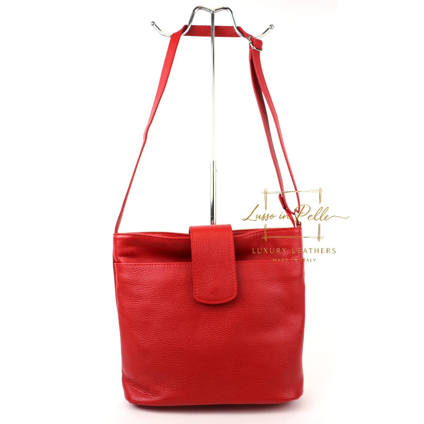 Italian Leather Shoulder/Crossbody Bag with Adjustable Straps