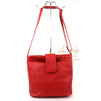Italian Leather Shoulder/Crossbody Bag with Adjustable Straps