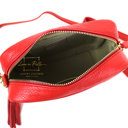 Sierra Genuine Italian Pebbled Leather Box Bag