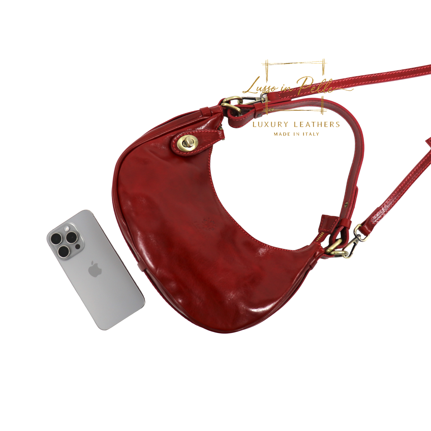 Florence Leather Shoulder/Crossbody Bag with Detachable and Adjustable Straps