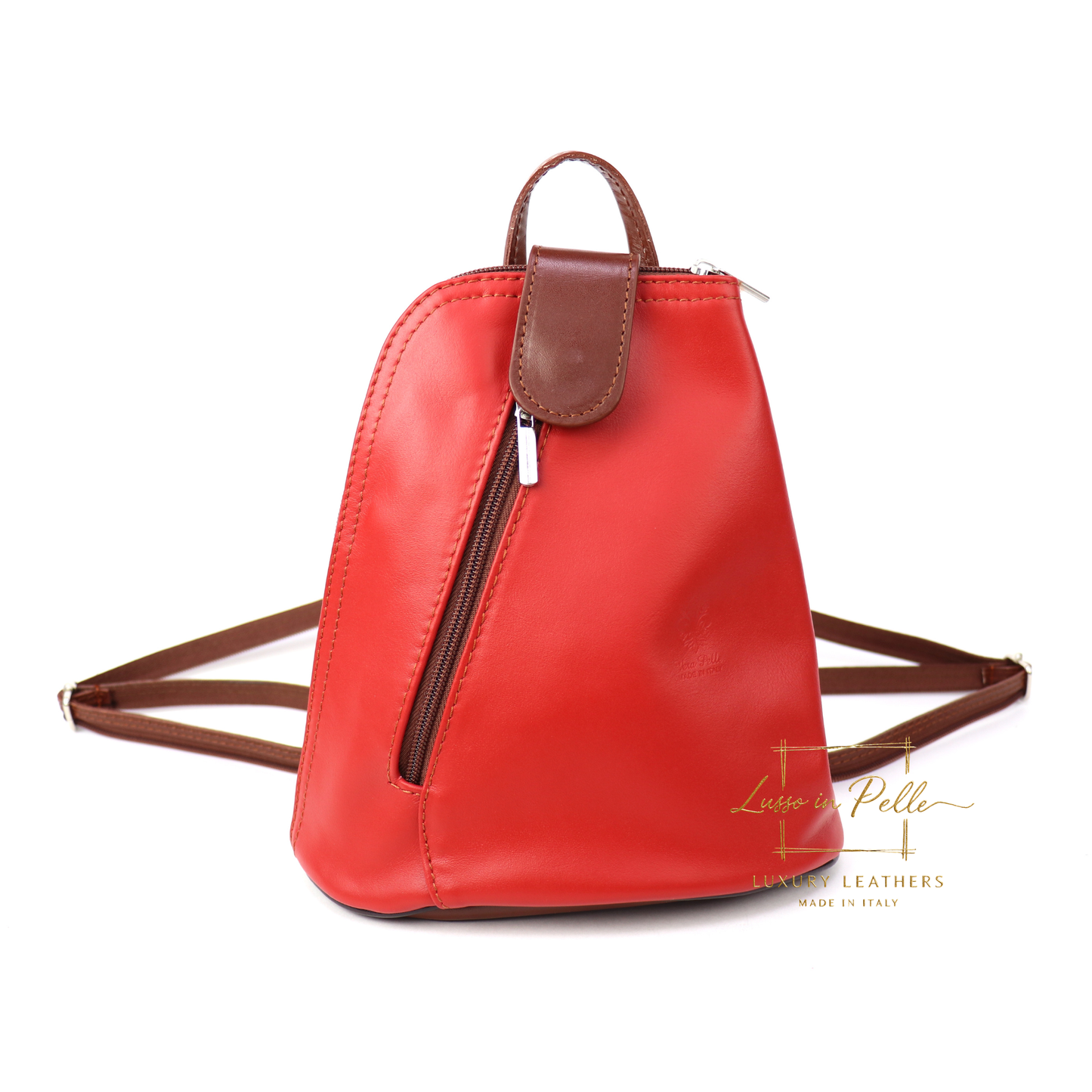 Small Vera Pelle Italian Soft Leather Backpack