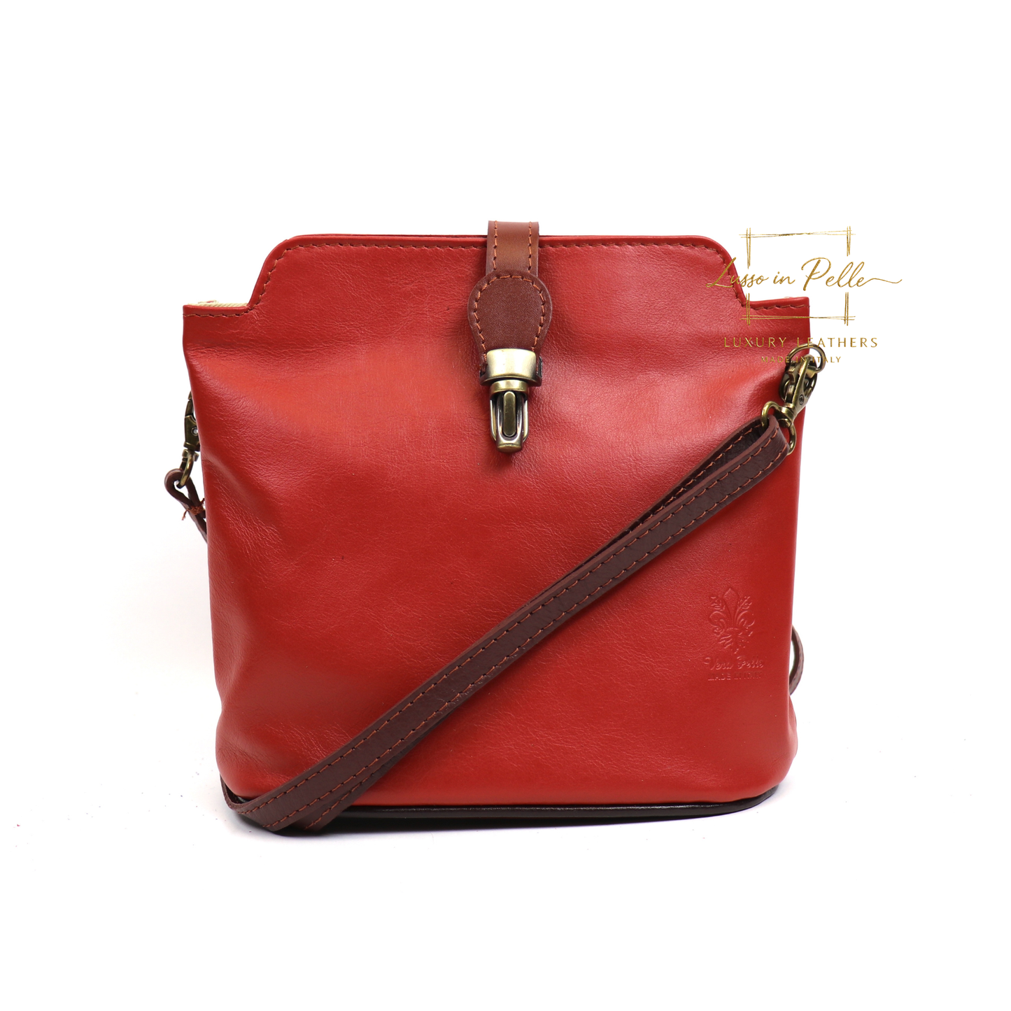 Vera Pelle Leather Crossbody Bag