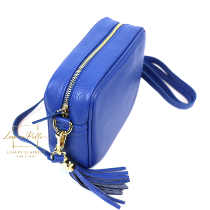 Sierra Genuine Italian Pebbled Leather Box Bag