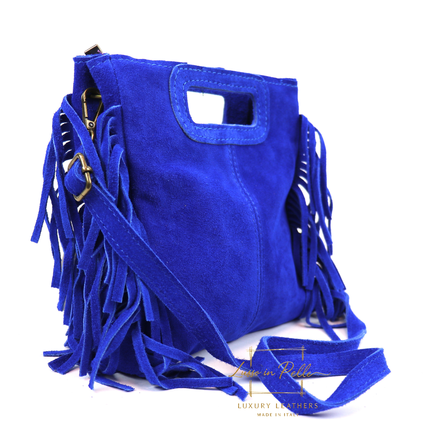 Suede Boho Tassel Crossbody Bag with Adjustable Detachable Straps