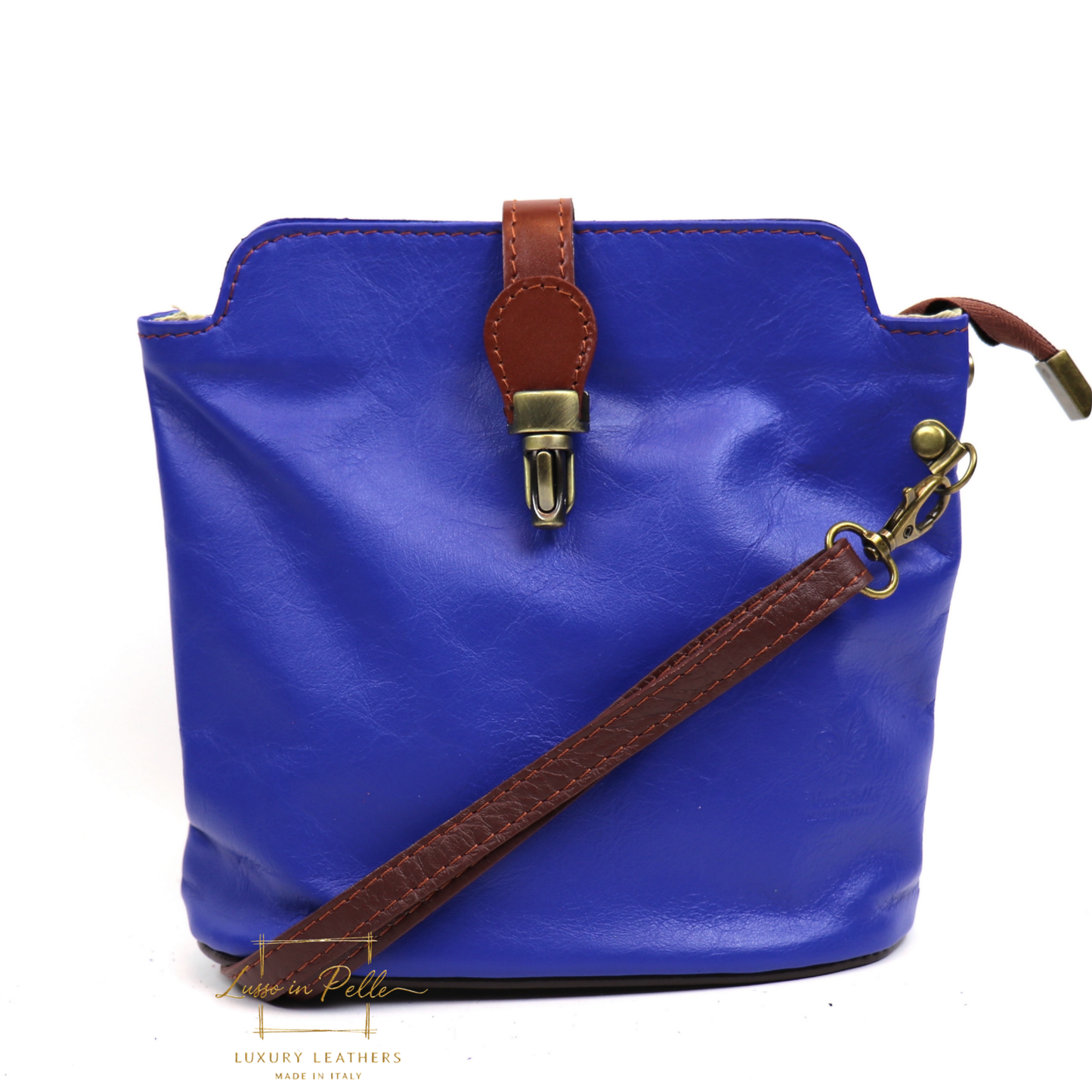 Vera Pelle Leather Crossbody Bag