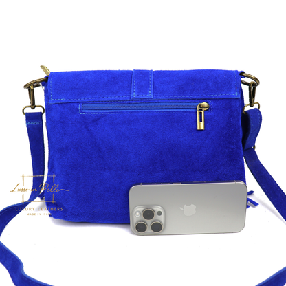 Fringe Suede Crossbody Bag with Adjustable Straps