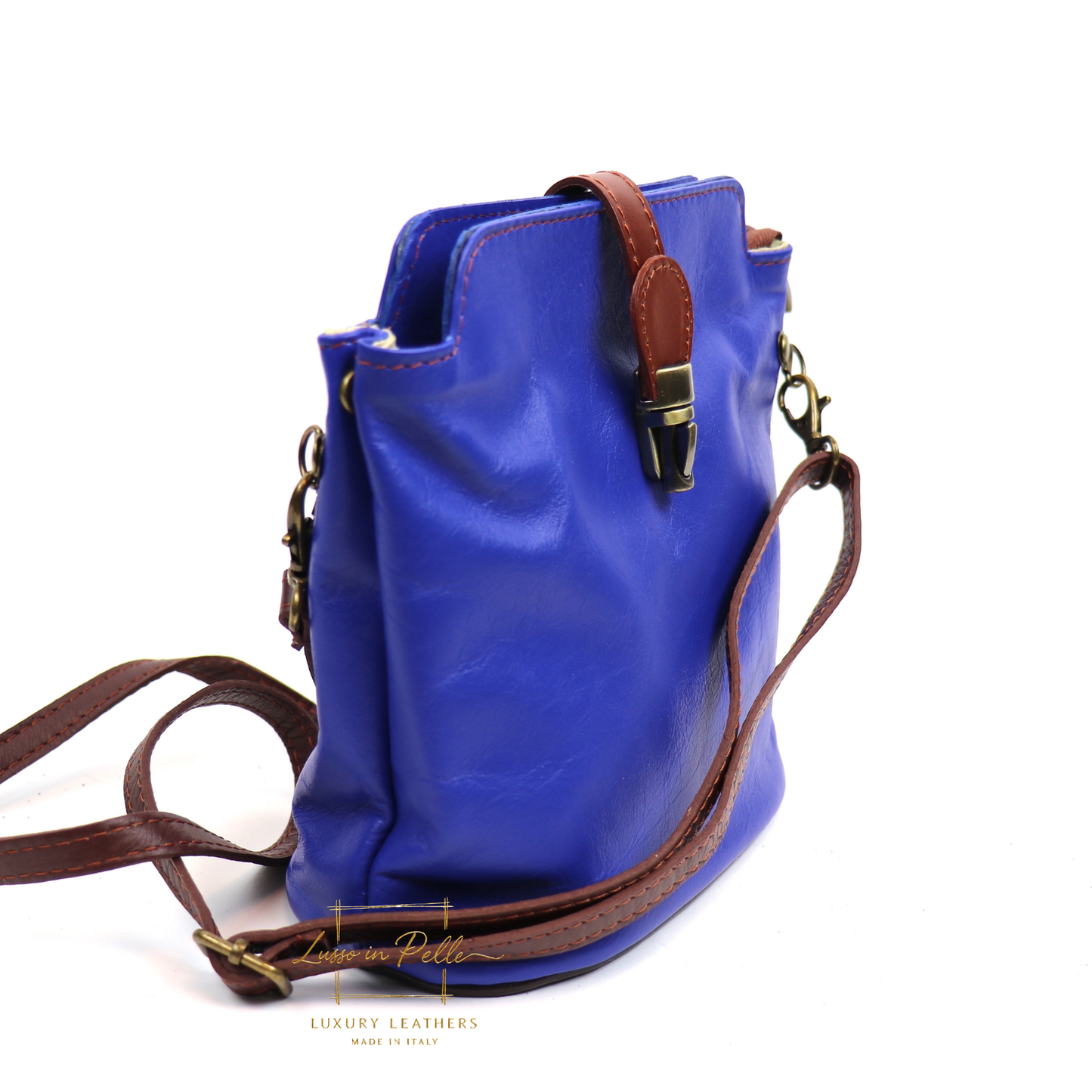 Vera Pelle Leather Crossbody Bag