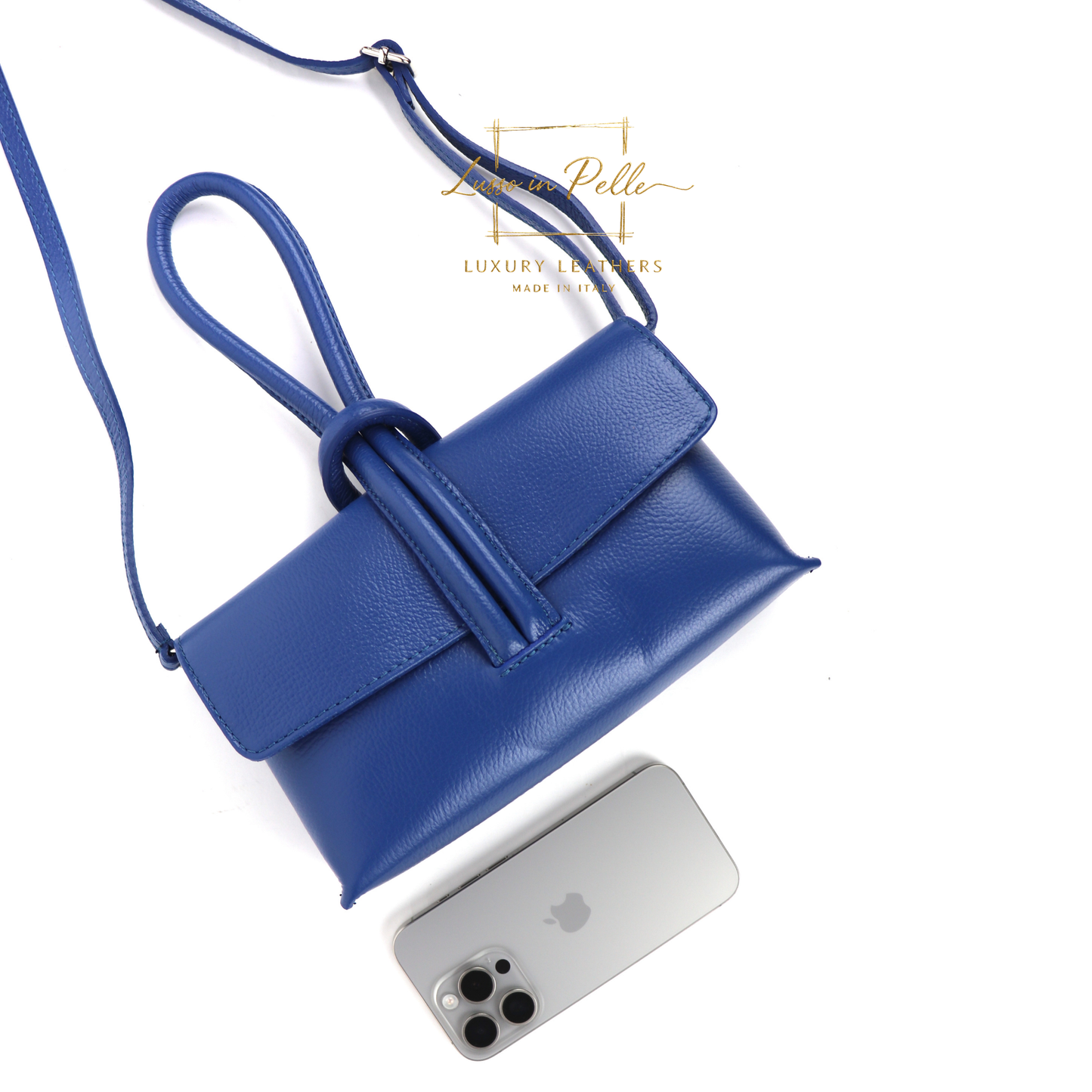 Rose Italian Versatile Leather Bag - Wrist Bag - Clutch Bag