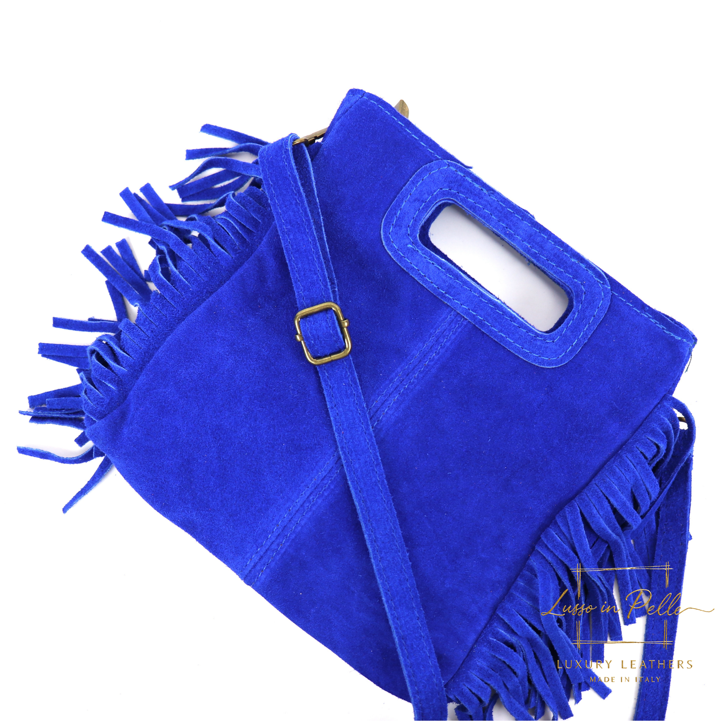 Suede Boho Tassel Crossbody Bag with Adjustable Detachable Straps