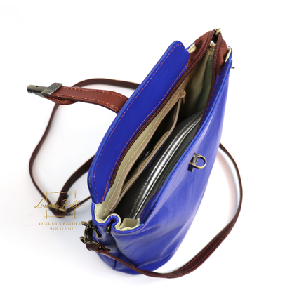 Vera Pelle Leather Crossbody Bag