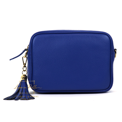 Sierra Genuine Italian Pebbled Leather Box Bag