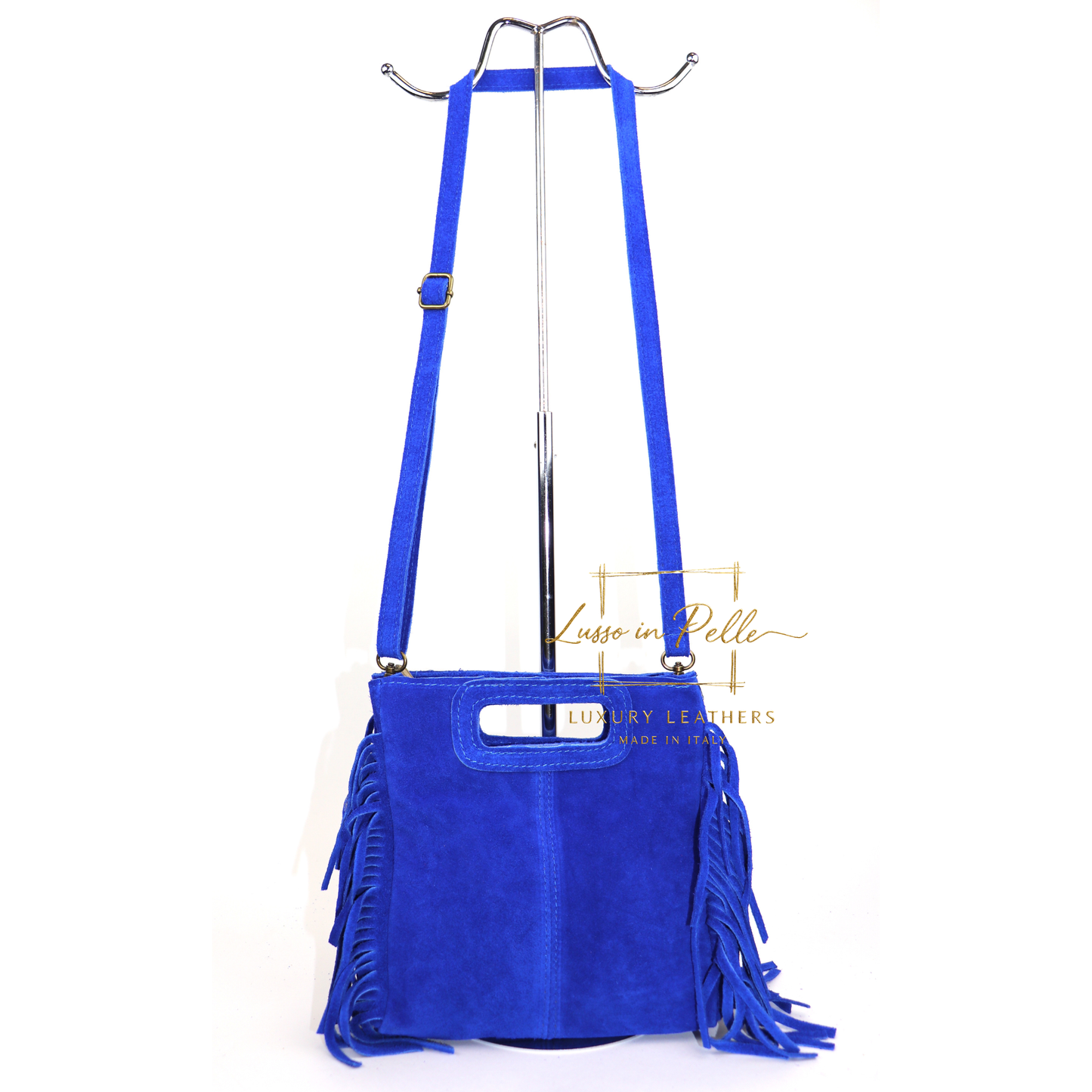 Suede Boho Tassel Crossbody Bag with Adjustable Detachable Straps