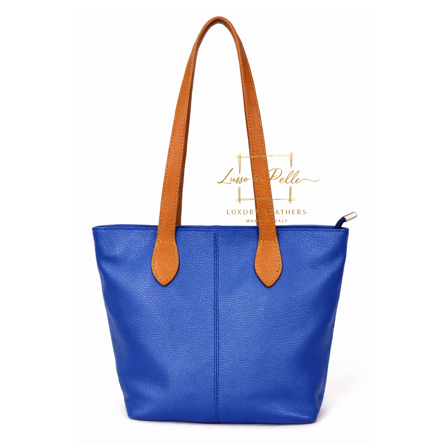 The Essential Tote (Handmade Italian Leather Shoulder Bag Tan Handle)