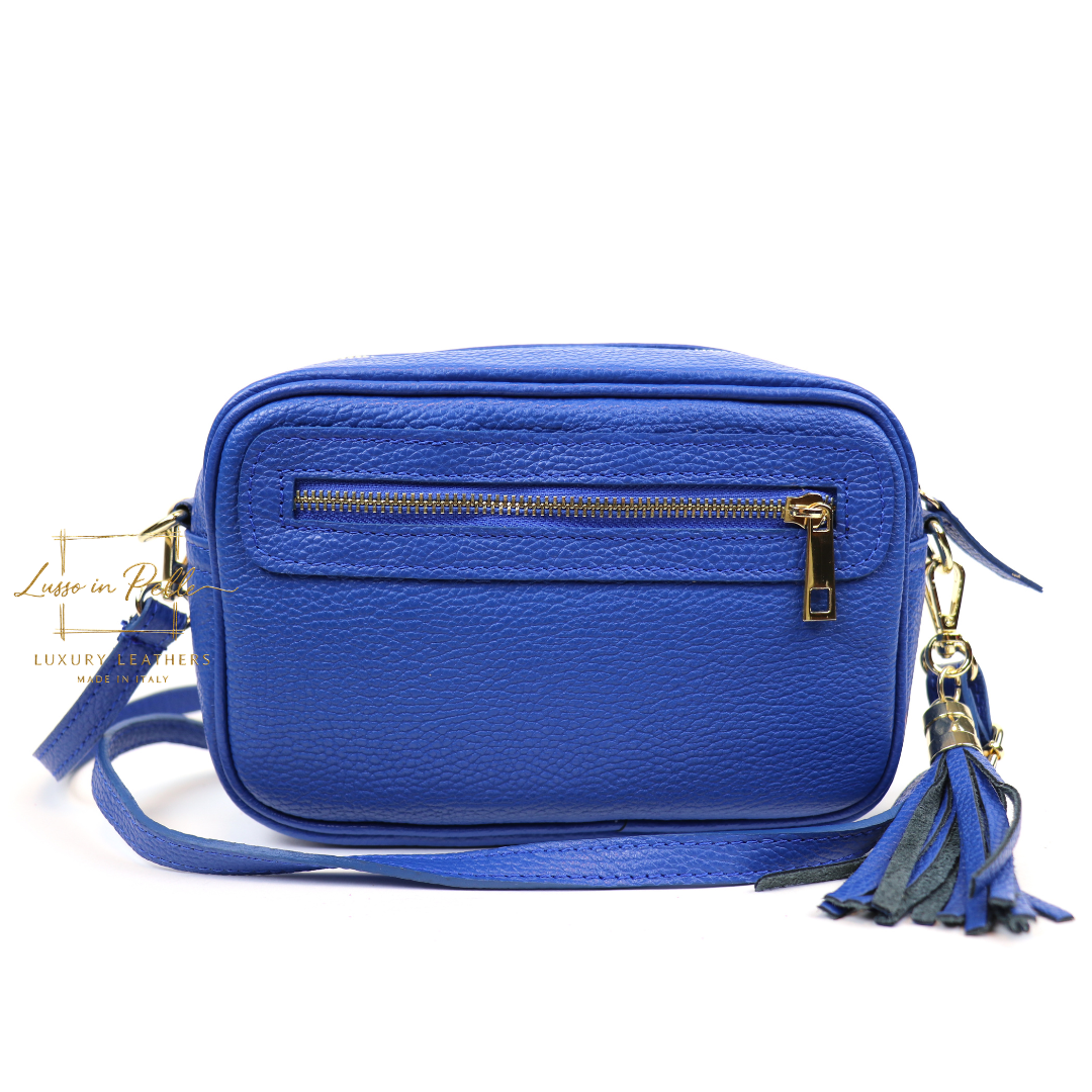 Bella Genuine Italian Pebbled Leather Box Bag