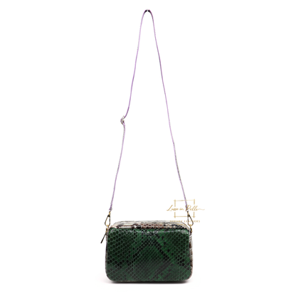 Snake Print Multi-Colour Crossbody Bag – Genuine Italian Leather