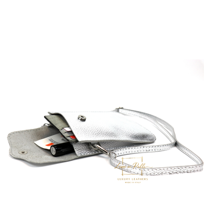 Minimalist Genuine Leather Crossbody Phone Bag