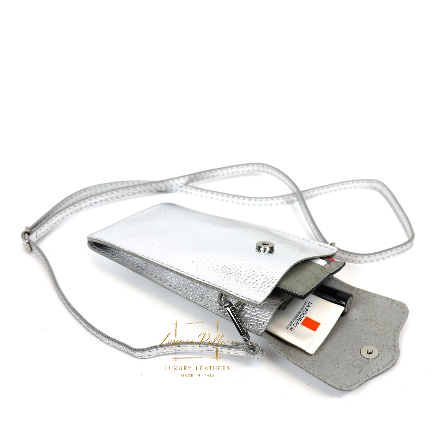 Minimalist Genuine Leather Crossbody Phone Bag