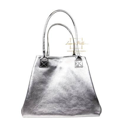 Suede Snake Print Two Style Large Shopper Bag