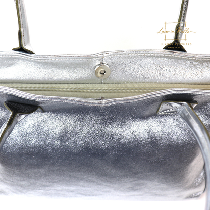 Suede Snake Print Two Style Large Shopper Bag