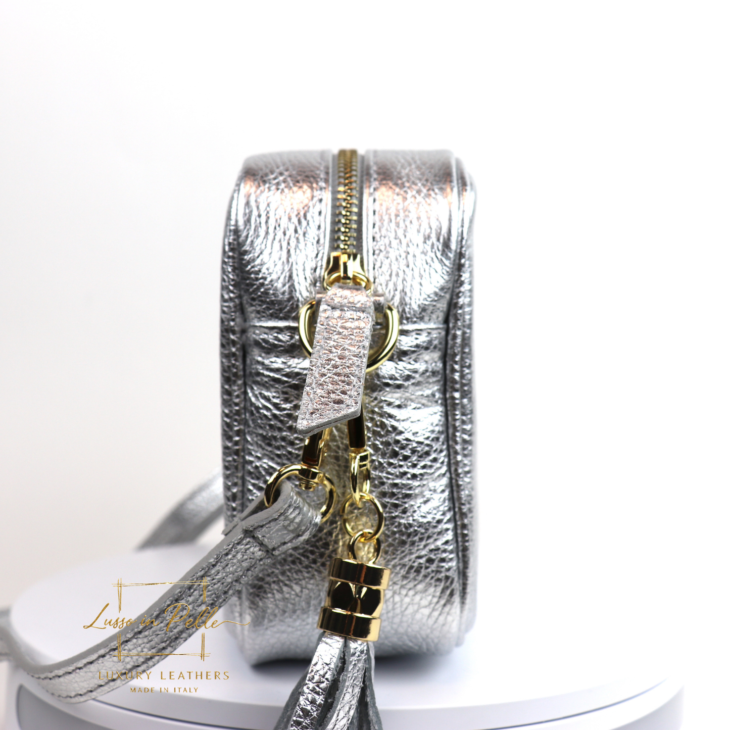 Sierra Genuine Italian Pebbled Leather Box Bag