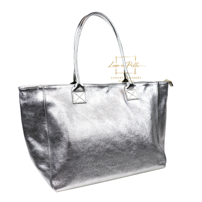 Suede Snake Print Two Style Large Shopper Bag