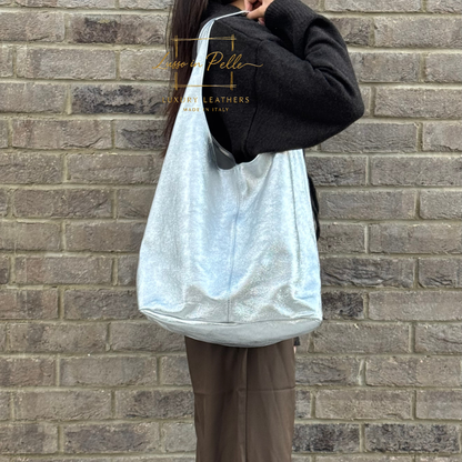 Aurora Quilted Suede Hobo Bag