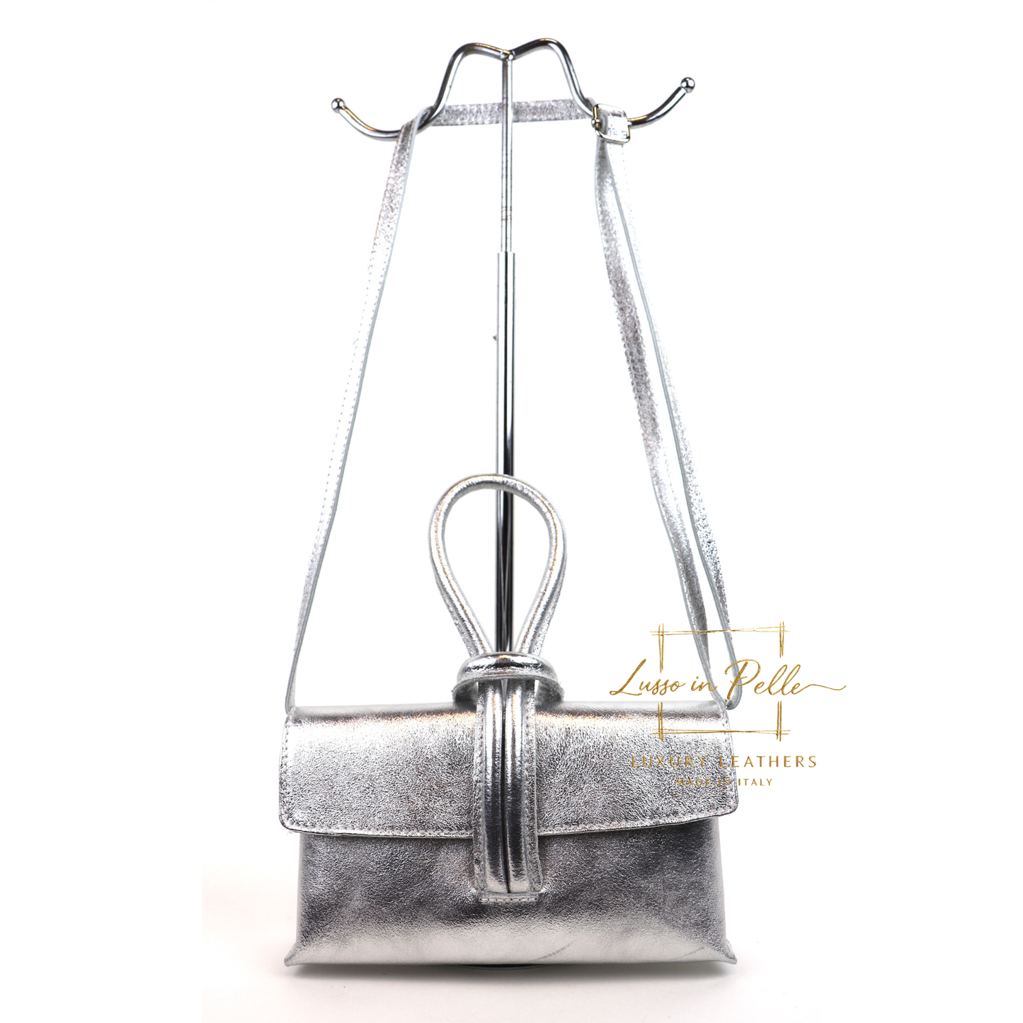 Rose Italian Leather Versatile Leather Bag - Wrist Bag - Clutch Bag