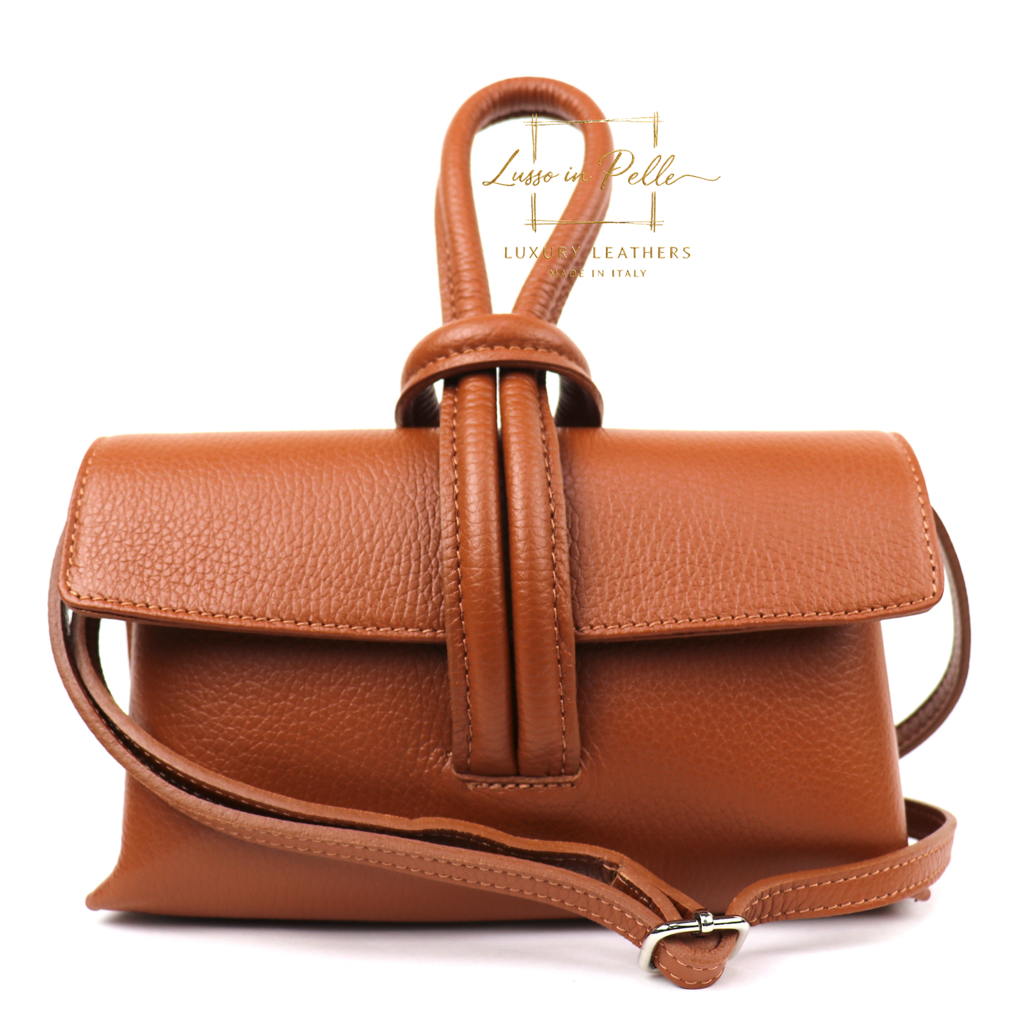 Rose Italian Versatile Leather Bag - Wrist Bag - Clutch Bag