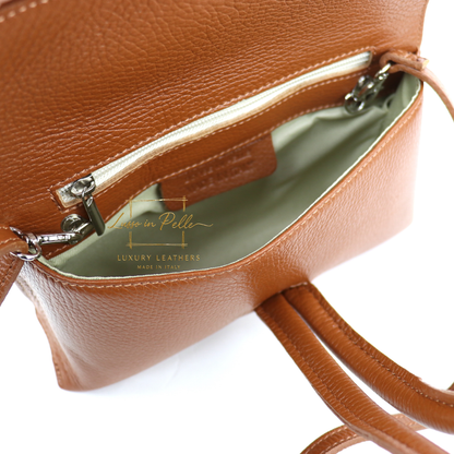Rose Italian Versatile Leather Bag - Wrist Bag - Clutch Bag