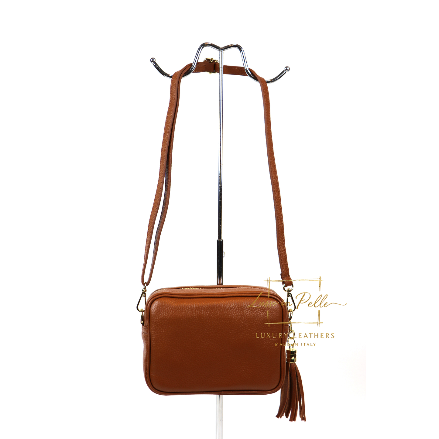 Sierra Genuine Italian Pebbled Leather Box Handbag