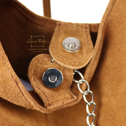 Cali Genuine Suede Hobo Slouchy Shoulder Bag