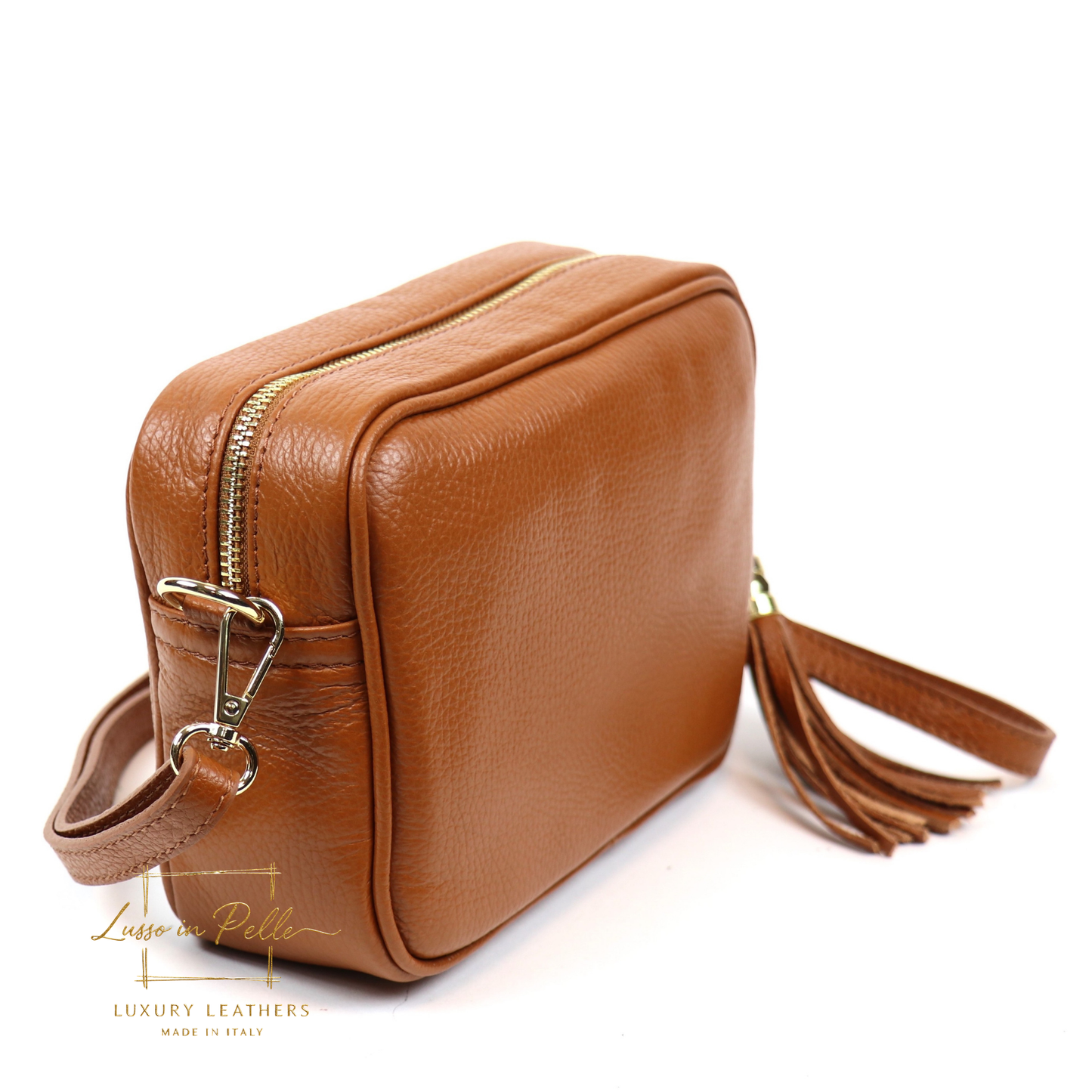 Sierra Genuine Italian Pebbled Leather Box Bag