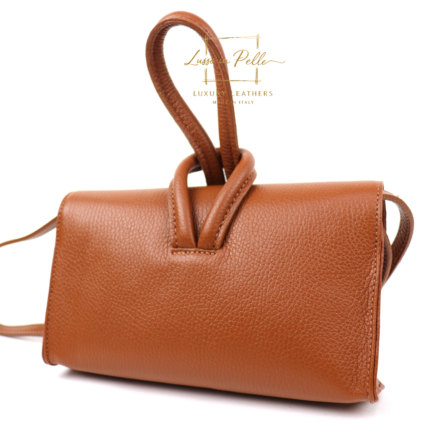 Rose Italian Versatile Leather Bag - Wrist Bag - Clutch Bag