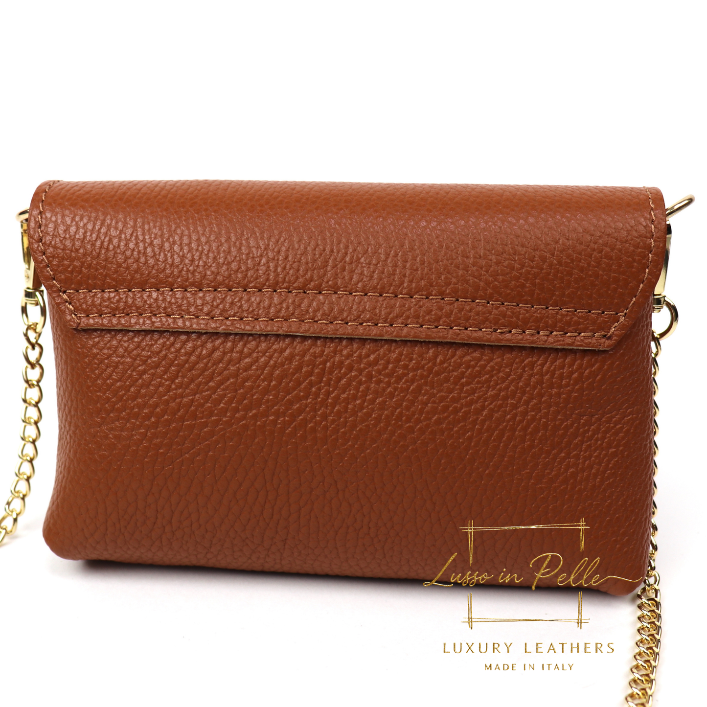 Small Pebbled Leather Clutch/Shoulder/Crossbody Bag with Bamboo-Style Clasp