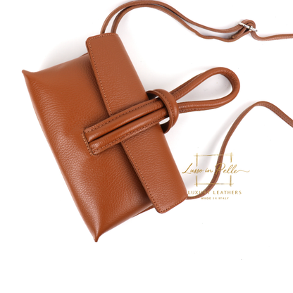 Rose Italian Versatile Leather Bag - Wrist Bag - Clutch Bag