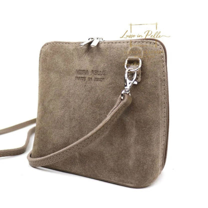 Ella Small Square Suede Crossbody Bag with Detachable Straps