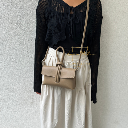 Rose Italian Versatile Leather Bag - Wrist Bag - Clutch Bag