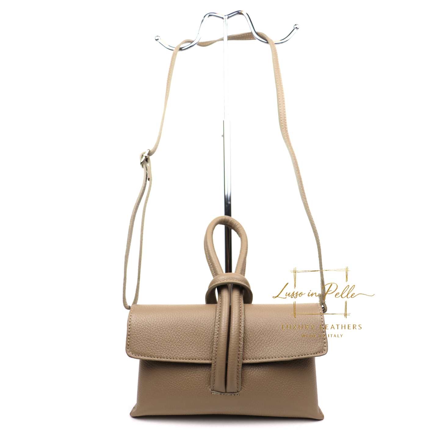 Rose Italian Leather Versatile Leather Bag - Wrist Bag - Clutch Bag