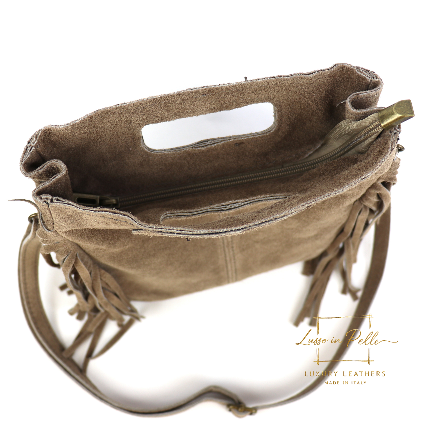 Suede Boho Tassel Crossbody Bag with Adjustable Detachable Straps