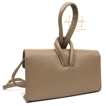 Rose Italian Versatile Leather Bag - Wrist Bag - Clutch Bag