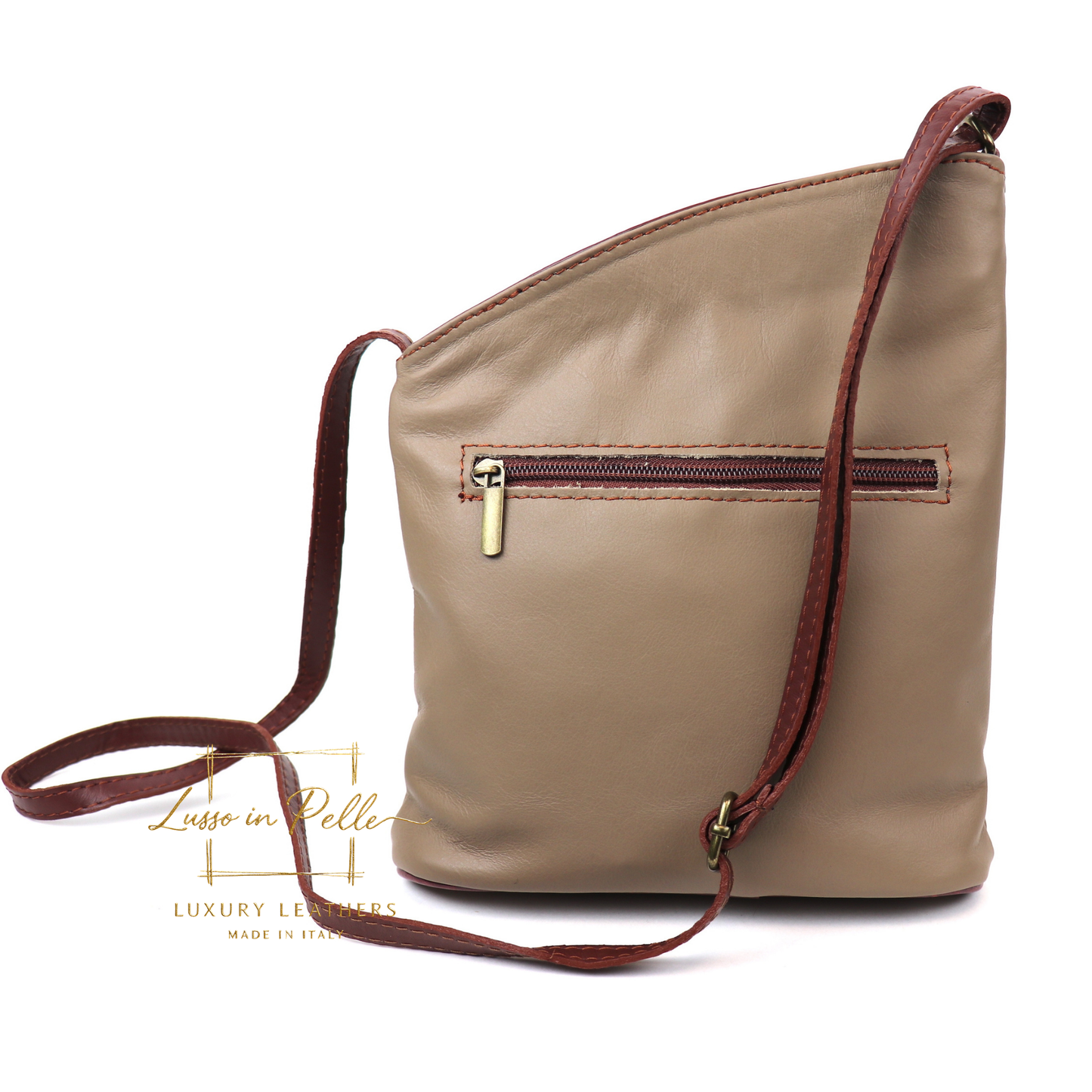 Genuine Soft Italian Leather Crossbody Messenger Handbag
