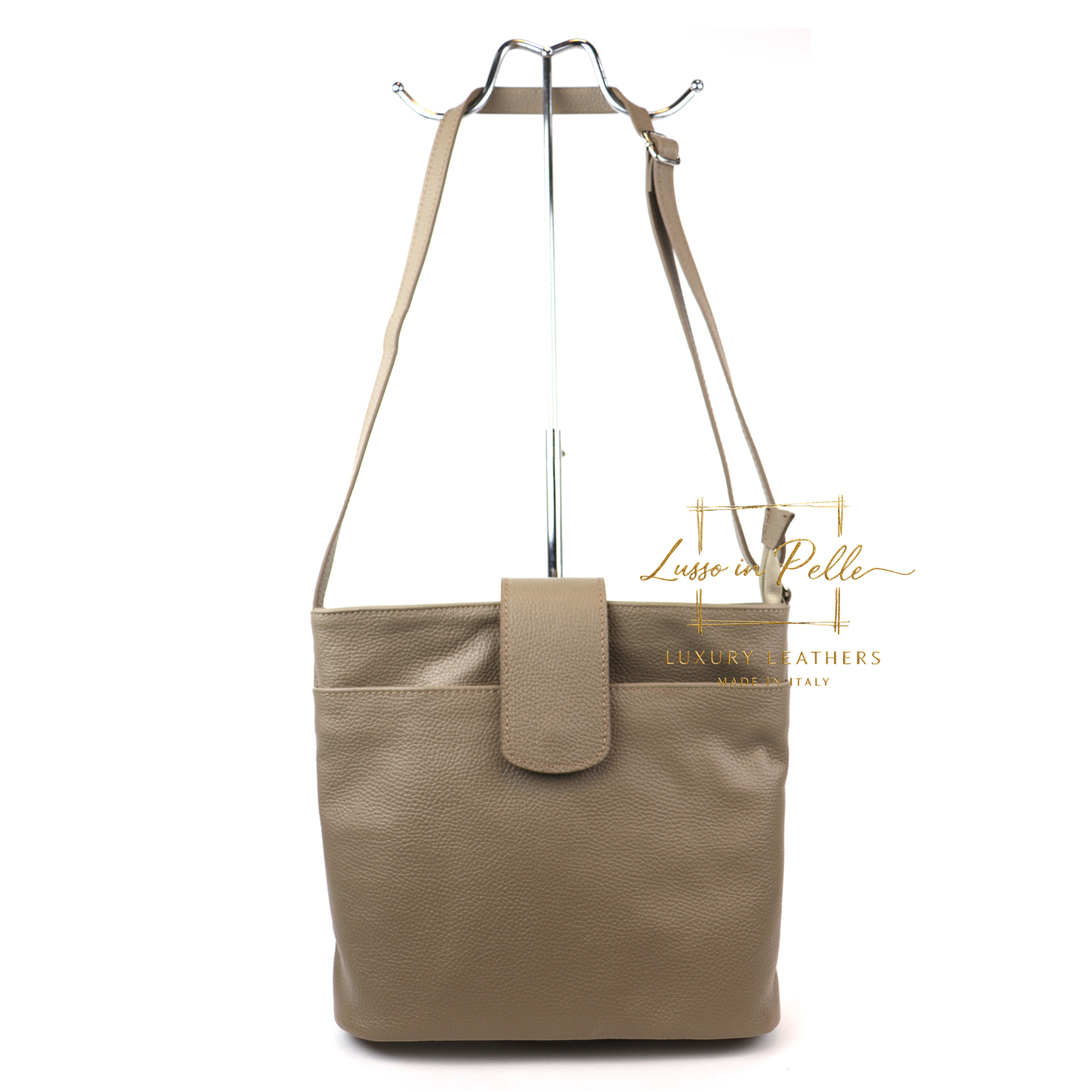 Italian Leather Shoulder/Crossbody Bag with Adjustable Straps