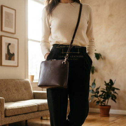Ella Medium Leather Handbag with Detachable/Adjustable Straps