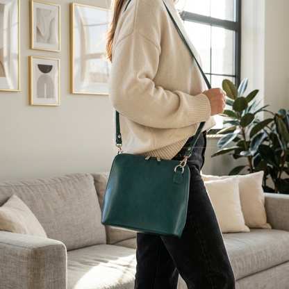 Ella Medium Leather Handbag with Detachable/Adjustable Straps