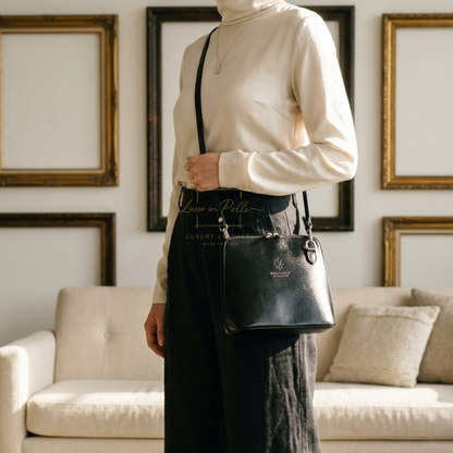 Ella Medium Leather Handbag with Detachable/Adjustable Straps