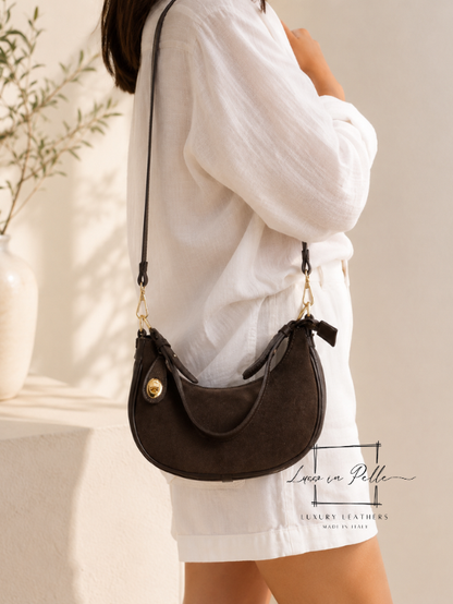 Small Half Moon Shoulder/ Crossbody Bag